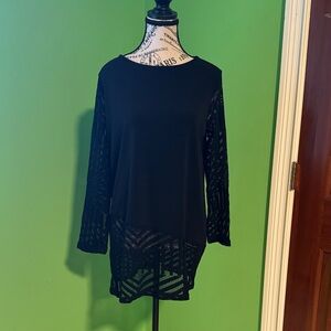 Clara Sun Woo Black Lace Sleeve Blouse